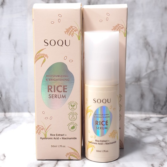 2 SOQU Moisturizing‎ Brightening RICE SERUM Hyaluronic Acid Niacinamide 1.7 oz - Picture 2 of 8